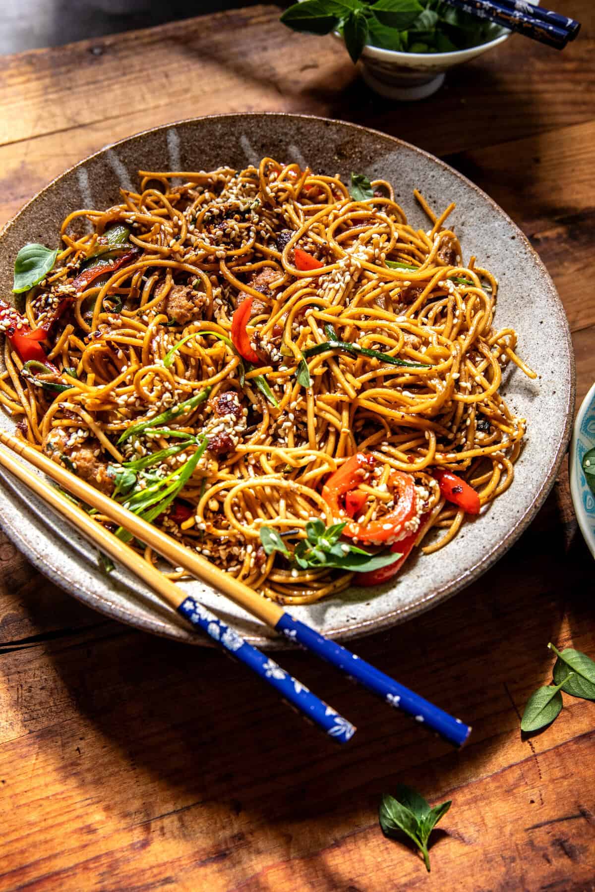 15 Minute Sesame Garlic Chicken Lo Mein 7 scaled